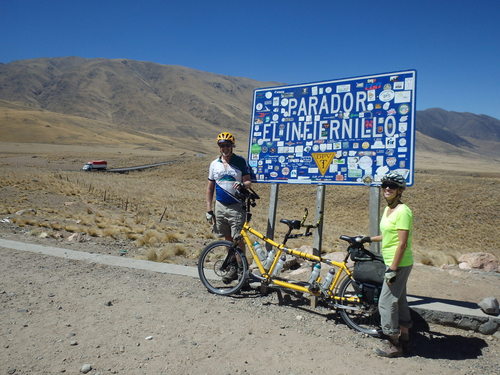 Dennis Struck, Terry Struck, and the Bee at Inferno Pass, 3042m/9980', Tucum&aacute;n Province, Argentina.